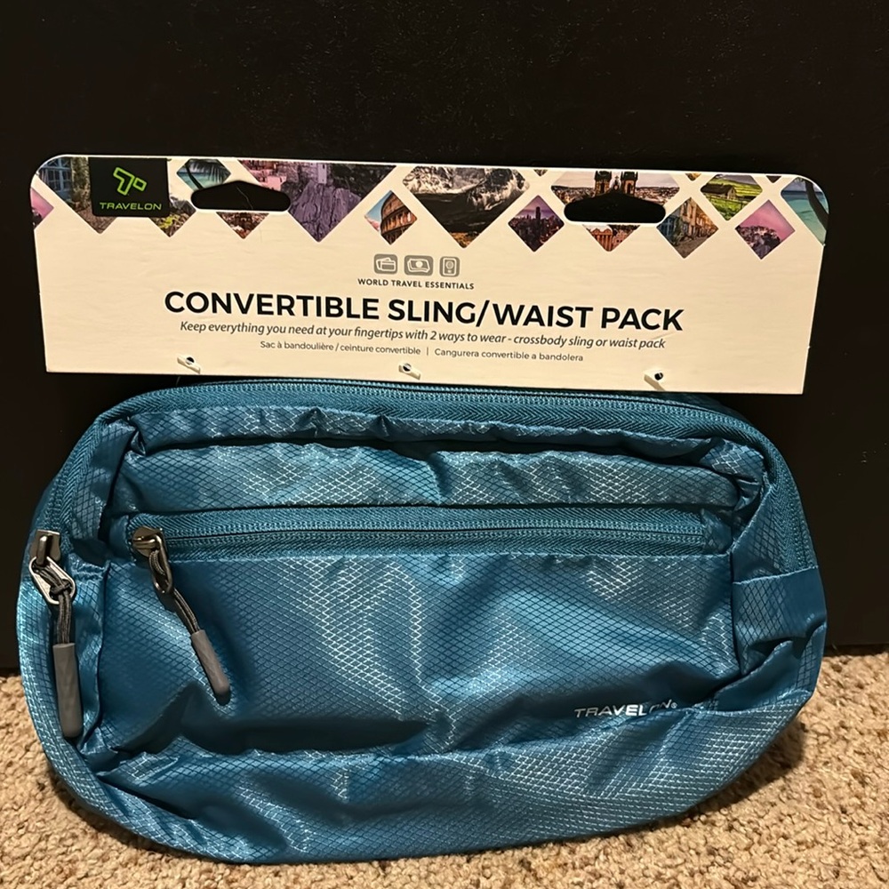 NWT Travelon Convertible Sling / Waist Pack RFID